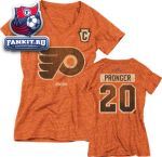 Женская футболка Филадельфия Флайерз / Chris Pronger Philadelphia Flyers Women's Orange CCM 2012 Winter Classic Retro Name and Number Tri-Blend T-Shirt