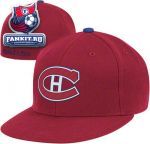 Кепка Монреаль Канадиенс / Montreal Canadiens Red Mitchell & Ness Vintage Basic Logo Fitted Hat