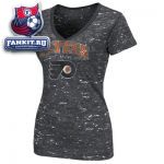 Женская футболка Филадельфия Флайерз / Philadelphia Flyers Women's Charcoal Official Contender Fashion V-Neck T-Shirt