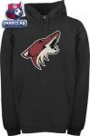 Толстовка Финикс Койотс / Phoenix Coyotes Black Old Time Hockey Big Logo Hooded Fleece Sweatshirt