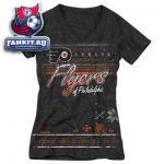 Женская футболка Филадельфия Флайерз / Philadelphia Flyers Women's Black Fair Isle Girl Tri-Blend V-Neck T-Shirt