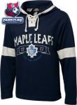 Толстовка Торонто Мейпл Лифс / Toronto Maple Leafs Old Time Hockey Navy Jetted Lightweight Hooded Fleece Sweatshirt