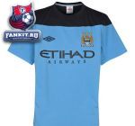Детская футболка Манчестер Сити / Manchester City Aftermatch Cvc T-Shirt - Vista Blue/Black - Kids
