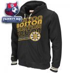 Толстовка Бостон Брюинз / Boston Bruins Black Mitchell & Ness Repeat Full Zip Hooded Sweatshirt