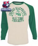 Кофта Чикаго Блэкхокс / Chicago Blackhawks White/Kelly Green Ronan Longsleeve T-Shirt