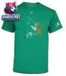 Футболка Сан-Хосе Шаркс / San Jose Sharks Kelly Green Flag Day T-Shirt