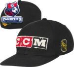 Кепка Чикаго Блэкхокс / Chicago Blackhawks Black CCM Backside Logo Flex Hat