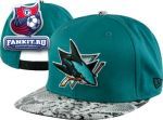 Кепка Сан-Хосе Шаркс / San Jose Sharks Teal Retro New Era Snakeskin 9FIFTY Snapback Adjustable Hat 