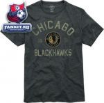 Футболка Чикаго Блэкхокс / Chicago Blackhawks '47 Brand Charcoal Vintage Logo Scrum Tee