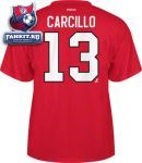 Футболка Чикаго Блэкхокс / Daniel Carcillo Red Reebok Chicago Blackhawks Name and Number T-Shirt