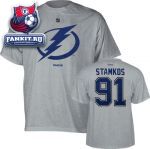 Футболка Тампа Бэй Лайтнинг / Steven Stamkos Grey Reebok Tampa Bay Lightning Name and Number T-Shirt
