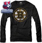 Кофта Бостон Брюинз / Boston Bruins Black Majestic Threads Long Sleeve Tri-Blend T-Shirt