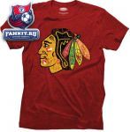 Футболка Чикаго Блэкхокс / Chicago Blackhawks Red Majestic Threads S/S Tri-Blend T-Shirt