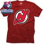 Футболка Нью-Джерси Девилз / New Jersey Devils Red Majestic Threads S/S Tri-Blend T-Shirt