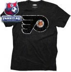 Футболка Филадельфия Флайерз / Philadelphia Flyers Black Majestic Threads S/S Tri-Blend T-Shirt