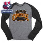 Кофта Детройт Ред Уингз / NHL Grey Reebok Campbell Conference Logo Raglan Long Sleeve T-Shirt