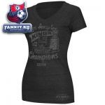 Женская футболка Лос-Анджелес Кингз / Los Angeles Kings Women's Reebok 2012 Stanley Cup Champions Her Playbill Tri-Blend V-Neck T-Shirt
