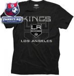 Футболка Лос-Анджелес Кингз / Los Angeles Kings Majestic Threads Black Team Crest Tri-Blend T-Shirt