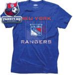 Футболка Нью-Йорк Рейнджерс / New York Rangers Majestic Threads Blue Team Crest Tri-Blend T-Shirt