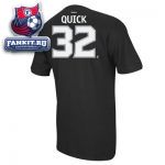 Футболка Лос-Анджелес Кингз 2 / Jonathan Quick Black Reebok Los Angeles Kings Name and Number T-Shirt