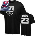 Футболка Лос-Анджелес Кингз 2 / Dustin Brown Black Reebok Los Angeles Kings Name and Number T-Shirt