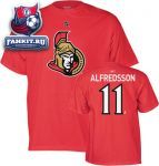 Футболка Оттава Сенаторз / Daniel Alfredsson Reebok Red Name and Number Ottawa Senators T-Shirt
