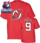 Футболка Нью-Джерси Девилз / Zach Parise Red Reebok Name and Number New Jersey Devils T-Shirt