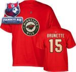 Футболка Миннесота Уайлд / Andrew Brunette Red Reebok Name and Number Minnesota Wild T-Shirt