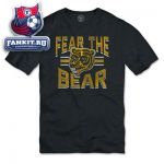 Футболка Бостон Брюинз / Boston Bruins '47 Brand Charcoal Vintage 'Fear the Bear' Scrum Tee