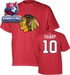Футболка Чикаго Блэкхокс / Patrick Sharp Red Reebok Name and Number Chicago Blackhawks T-Shirt