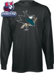 Кофта Сан-Хосе Шаркс / San Jose Sharks Primary Logo Long Sleeve T-Shirt