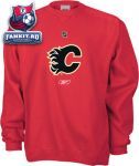 Кофта Калгари Флэймз / Calgary Flames -Red- Primary Logo Crewneck Sweatshirt