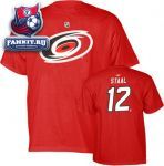 Футболка Каролина Харрикейнз / Eric Staal Red Reebok Name and Number Carolina Hurricanes T-Shirt