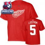 Футболка Детройт Ред Уингз / Nicklas Lidstrom Reebok Red Name and Number Detroit Red Wings T-Shirt