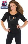 Женская футболка Филадельфия Флайерз / Philadelphia Flyers Women's Slit Shoulder Top from Touch by Alyssa Milano
