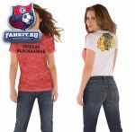Женская футболка Чикаго Блэкхокс / Chicago Blackhawks Women's Superfan Burnout Tee from Touch by Alyssa Milano