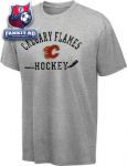 Футболка Калгари Флэймз / Calgary Flames Grey Old Time Hockey Kramer T-Shirt