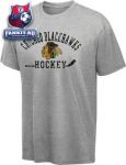 Футболка Чикаго Блэкхокс / Chicago Blackhawks Grey Old Time Hockey Kramer T-Shirt