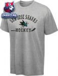 Футболка Сан-Хосе Шаркс / San Jose Sharks Grey Old Time Hockey Kramer T-Shirt