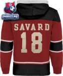 Кофта Чикаго Блэкхокс / Denis Savard Old Time Hockey Chicago Blackhawks Alumni Lace Hooded Sweatshirt