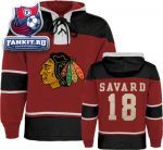 Кофта Чикаго Блэкхокс / Denis Savard Old Time Hockey Chicago Blackhawks Alumni Lace Hooded Sweatshirt