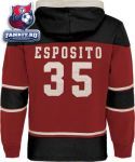 Кофта Чикаго Блэкхокс / Tony Esposito Old Time Hockey Chicago Blackhawks Alumni Lace Hooded Sweatshirt