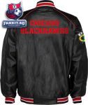 Куртка Чикаго Блэкхокс / Chicago Blackhawks Faux Leather Varsity Jacket