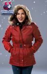 Женская куртка Детройт Ред Уингз / Detroit Red Wings Women's Full-Zip Polyfill Belted Parka Jacket