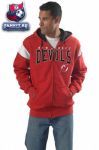 Толстовка Нью-Джерси Девилз / New Jersey Devils Color Block Full-Zip Fleece Hooded Sweatshirt