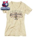 Женская футболка Чикаго Блэкхокс / Chicago Blackhawks Women's Classic Tailsweep BB Tri-Blend T-Shirt