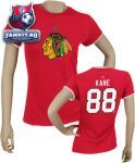 Женская футболка Чикаго Блэкхокс / Patrick Kane Women's Red Her Replica Chicago Blackhawks Name and Number T-Shirt