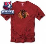Футболка Чикаго Блэкхокс / Chicago Blackhawks '47 Brand Red Primary Logo Scrum T-Shirt
