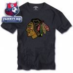 Футболка Чикаго Блэкхокс / Chicago Blackhawks '47 Brand Charcoal Primary Logo Scrum T-Shirt