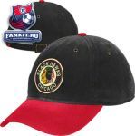 Кепка Чикаго Блэкхокс / Chicago Blackhawks Vintage Team Logo Slouch Adjustable Hat